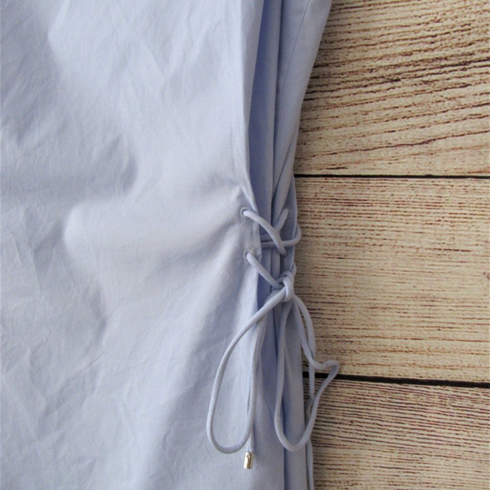 Theory Cahliway Shirting Sleeveless Tied Popover Top - Picture 4 of 8